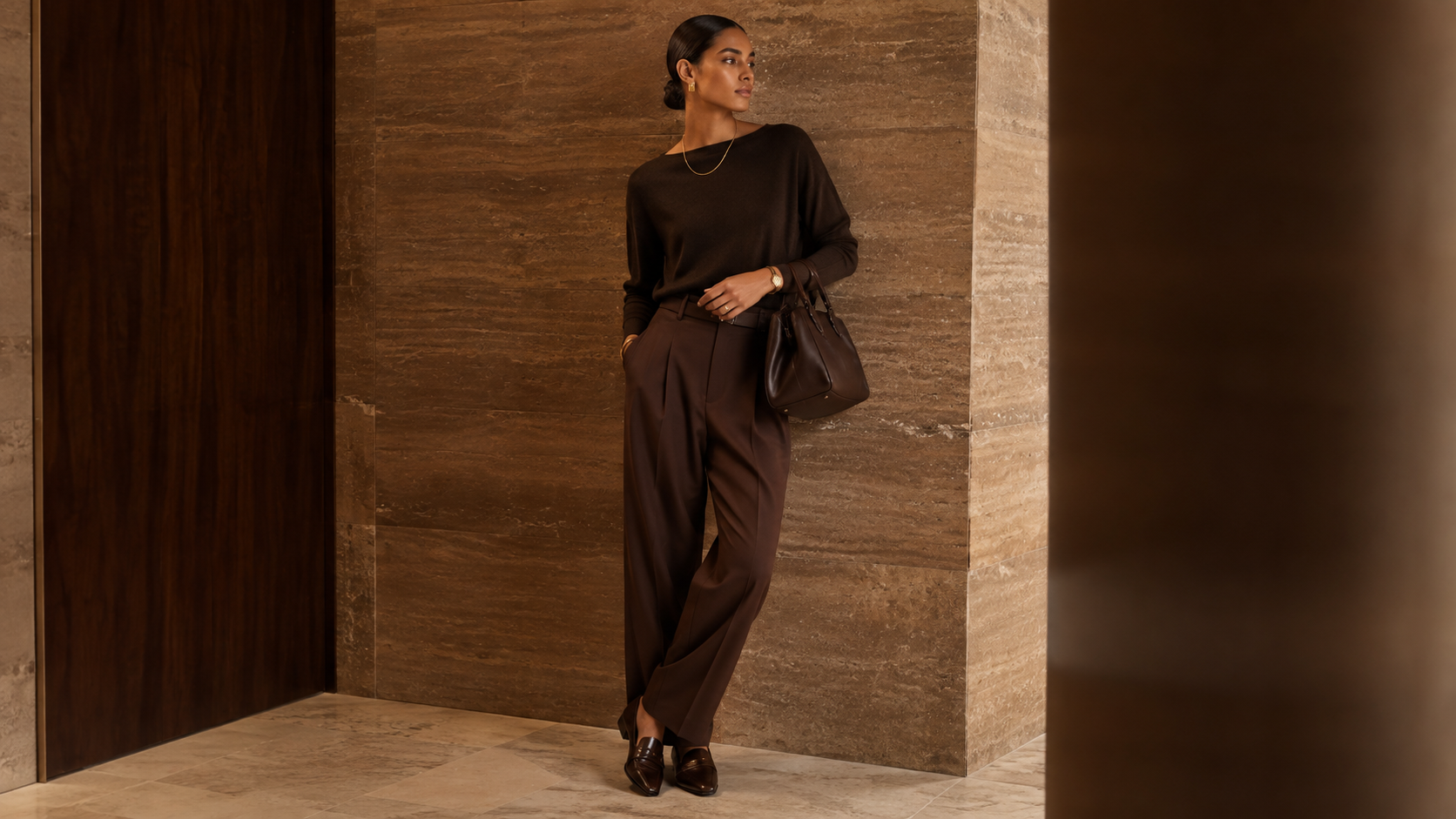 Chocolate Brown Monochrome Outfit Quiet Luxury Fall Outfits 2026